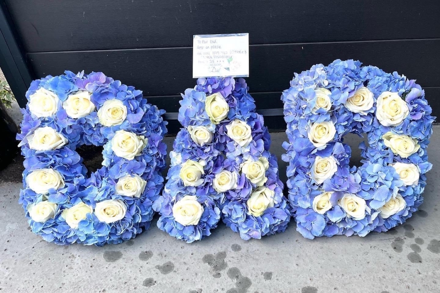 Hydrangea Based Letters