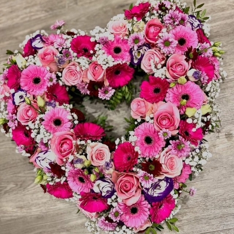 Mixed Flower Open Heart