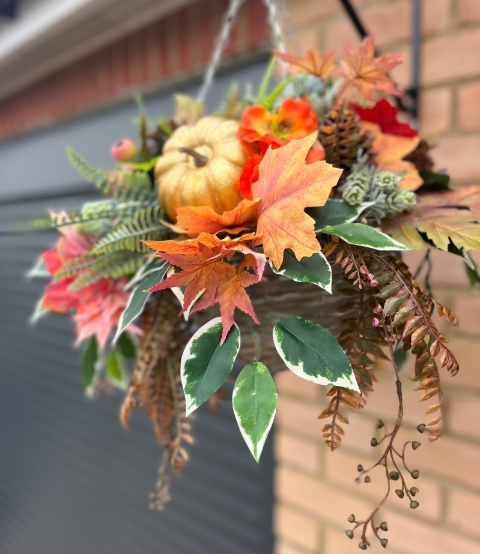 Small Autumn Hanging Baskets