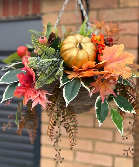 Small Autumn Hanging Baskets