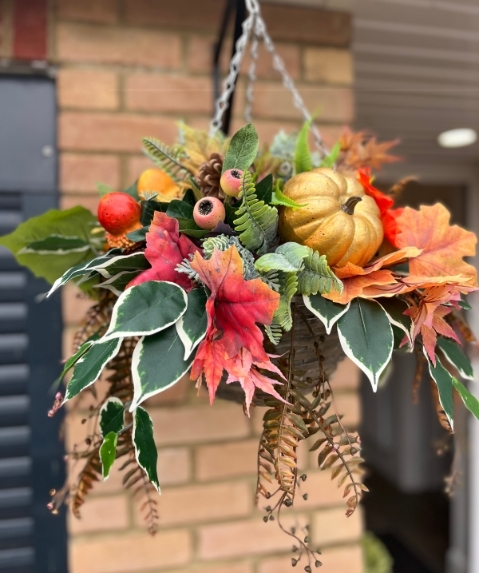 Small Autumn Hanging Baskets